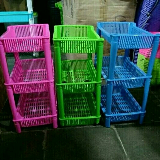 rak mini susun 3  bahan plastik