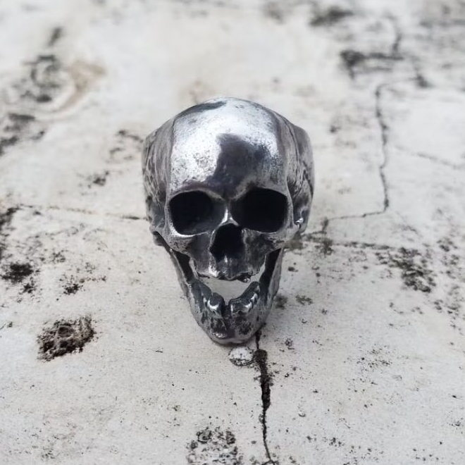 Cincin Rungskull Tengkorak Botak Pohang Fashion pria