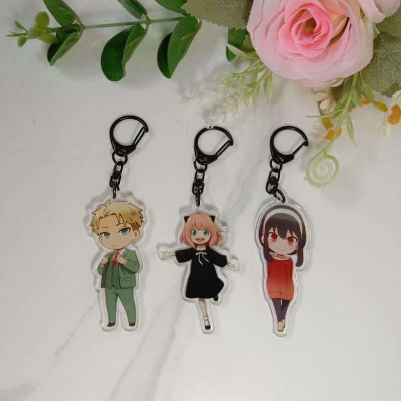 Acrylic Keychain SPY X FAMILY | Gantungan Kunci Loid Anya Yor Forger by Grace Art