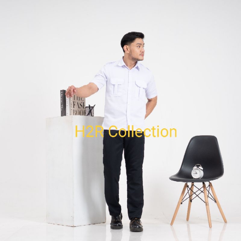 Kemeja Pdh Putih Baju Putih PNS pria Baju PNS putih Pemda seragam PNS Putih Seragam dinas