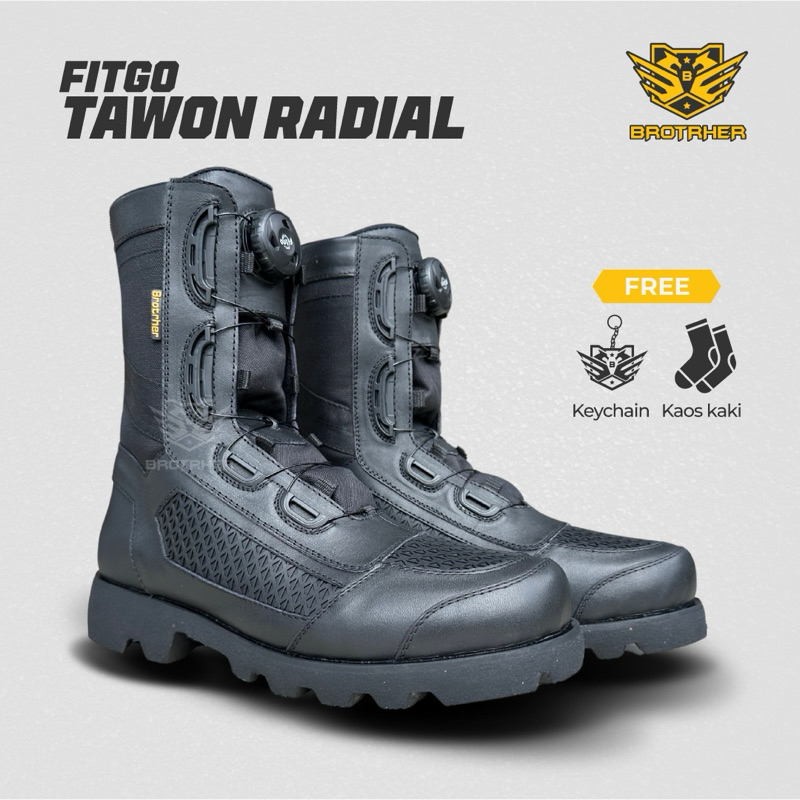 BROTRHER Fitgo Tawon Sol Radial Sepatu Pdl Tali Putar