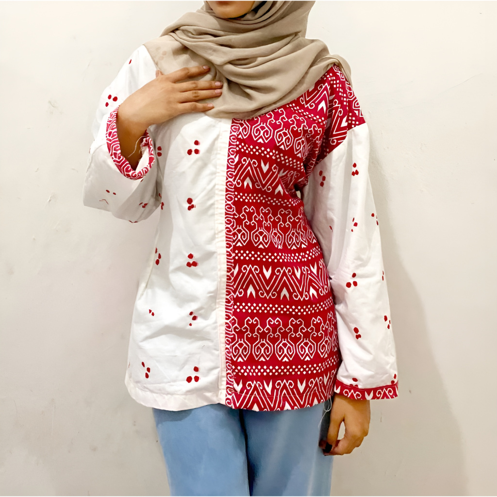 Atasan batik wanita,baju batik modern,batik jumputan