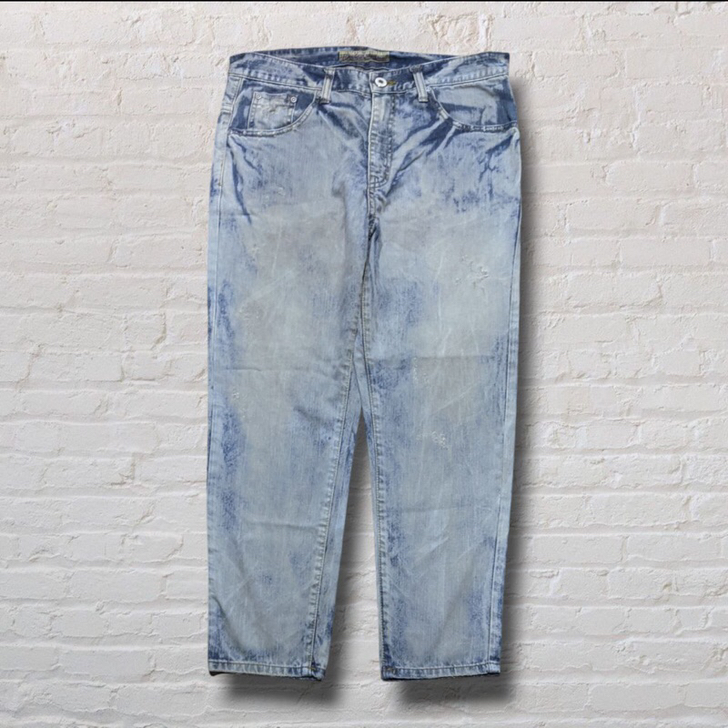 Size 33 Celana Panjang Longpants Jeans Rex Light Blue Wash Fading Slim Fit    Second Preloved #CJ671