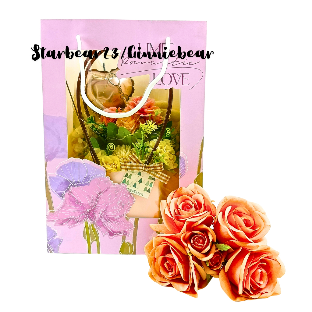 

Paperbag transparan motif peony flower