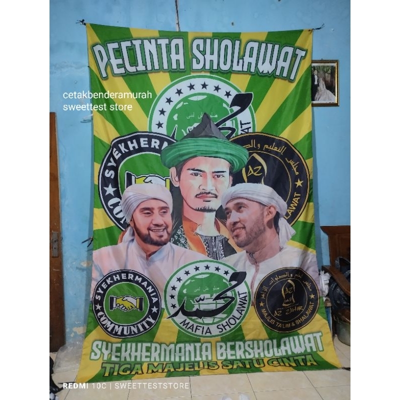 HARGA SPESIAL + READY STOK BENDERA 200x150cm, PROMO RAMADAN BERKAH HALAL SUKSES, BENDERA PRINTING CU