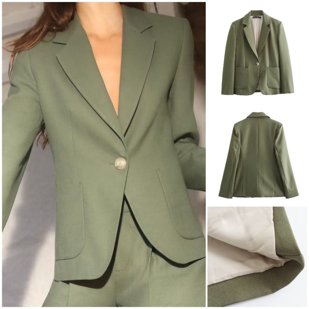 BLAZER HIJAU WANITA MODEL INFORMAL/BLAZER HIJAU FORMAL WANITA/BLAZER KANTORAN HIJAU WANITA