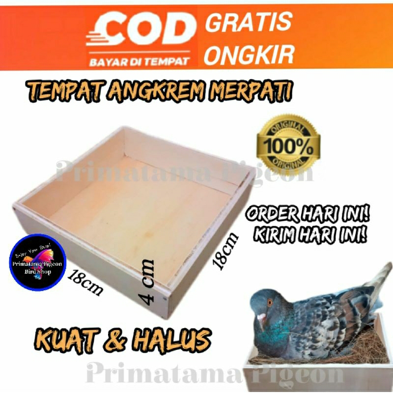 Tempat Angkrem Merpati uk 18cm×18cm Kotak Sarang Burung Merpati Tempat Sarang Burung Merpati Taranga