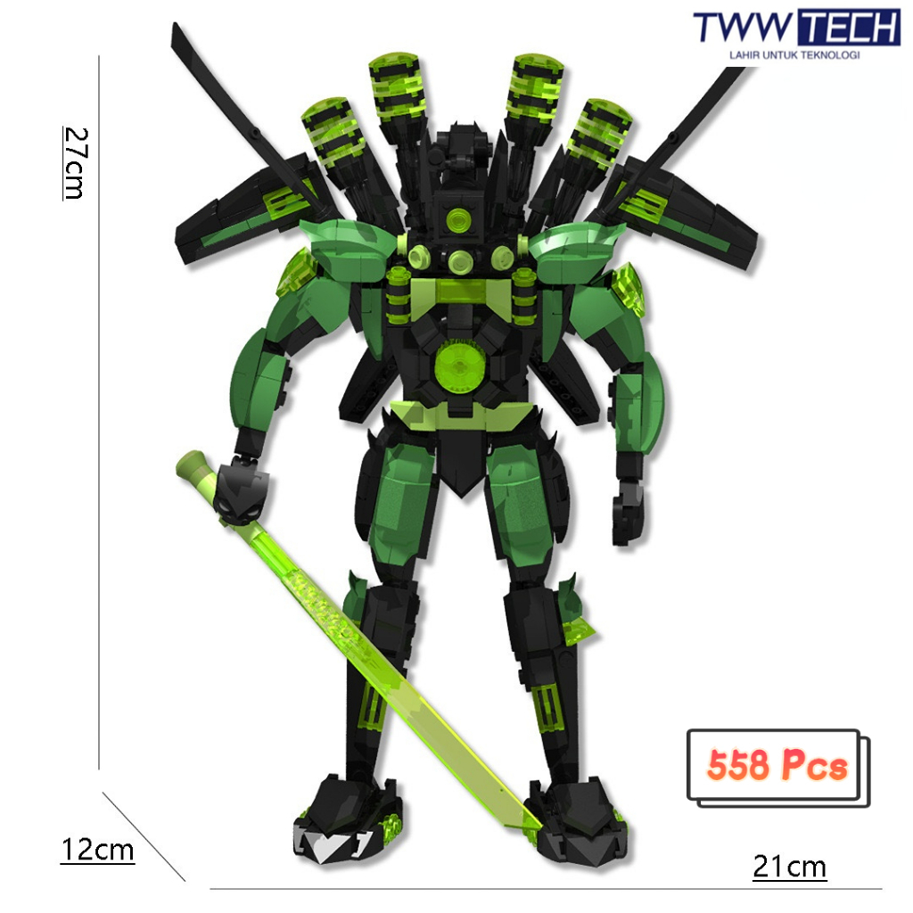 TWW Skibidi Toilet/Titan TV Man/Titan TV Man Murah/Titan TV Man Upgrade/Model Building Blocks