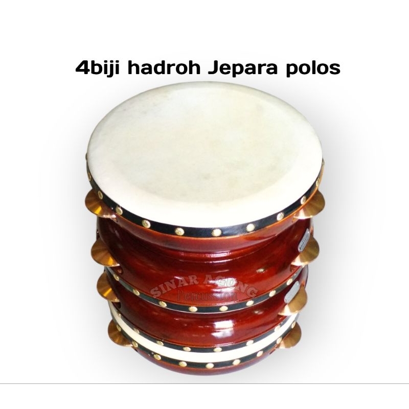 Rebana Hadroh murah|Hadroh jepara polos|4Hadroh Jepara polos|1 set hadroh jepara polos