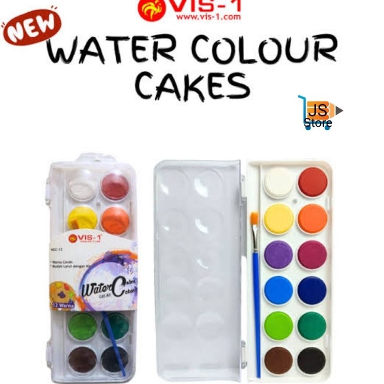 

Grosir Khusus Water Color Cakes 12 Warna 1 Kuas Cat Air Set 12 Warna Kuas
