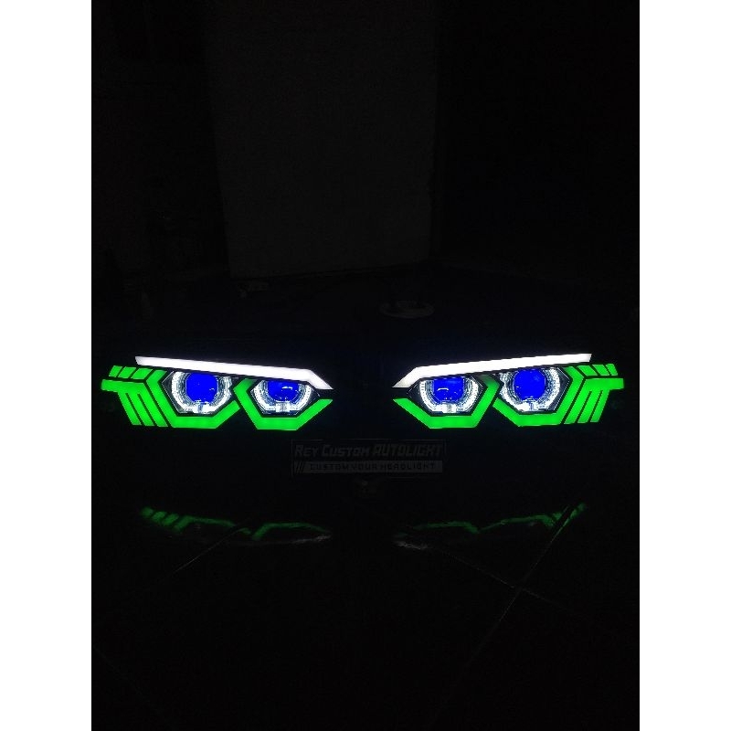 Headlamp/Lampu Depan Custom Carry Futura Biled Matrix RGB Control Remote