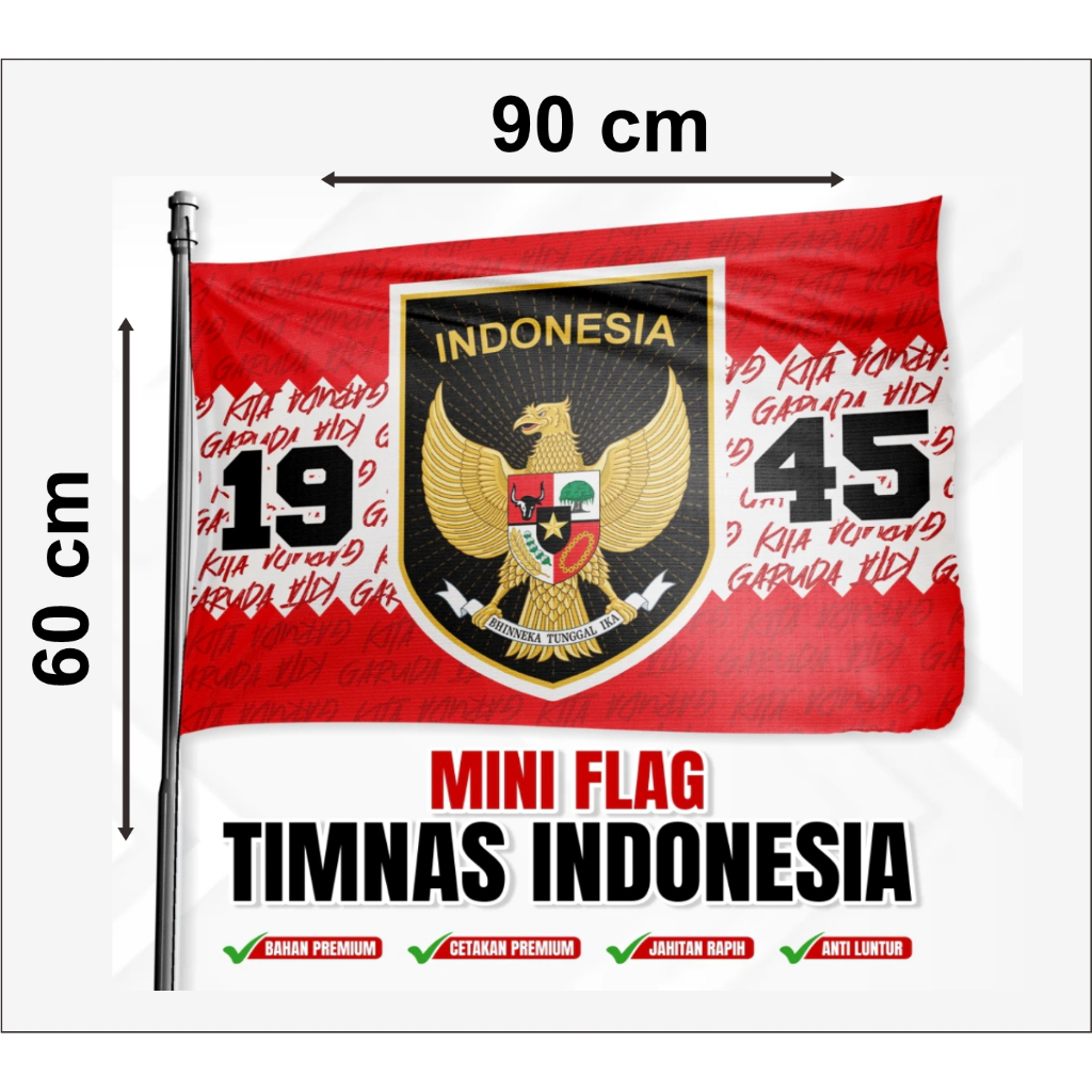 BENDERA TIMNAS INDONESIA / BENDERA GARUDA /BENDERA ULTRAS GARUDA / BENDERA CUSTOM