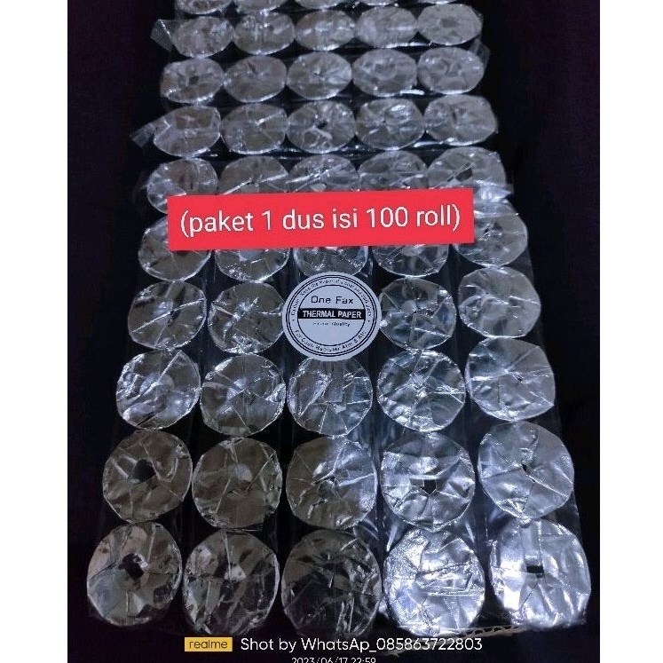 

Serbu Kejutan kertas kasir thermal edc bluetooth 58X3 paket 1 dus isi 1 roll