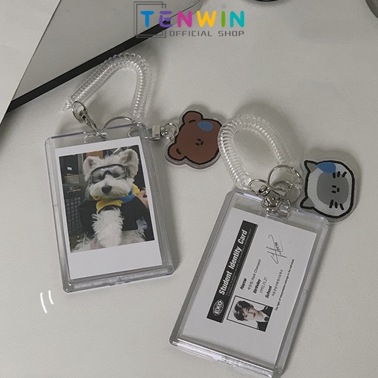 

Penjualan Sekarang Card ProtectorCard HolderGantungan Kunci Holder Kartu Bahan Akrilik Transparan Ukuran 3 InciTenwin