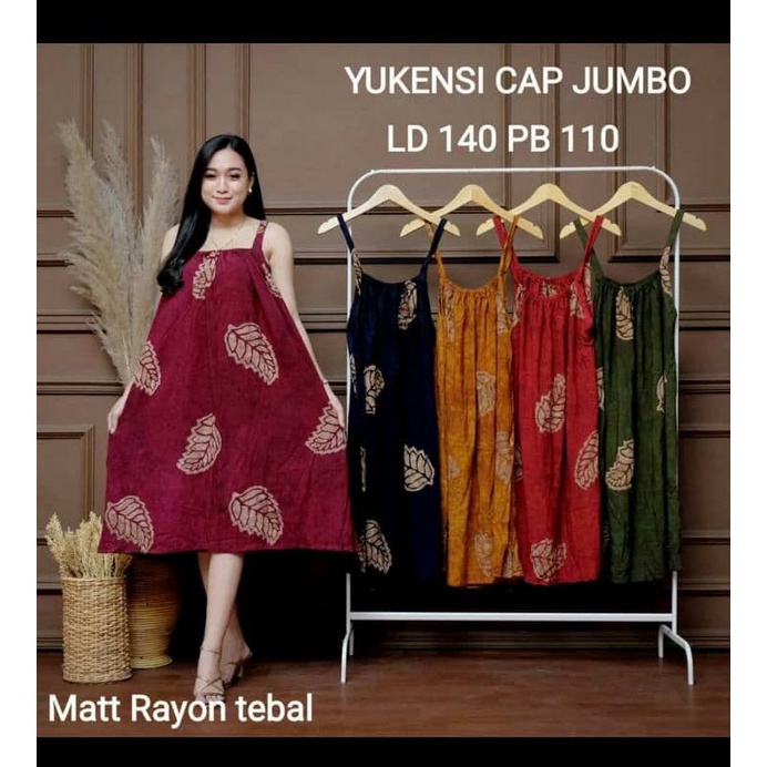 Kejutan Terbesar DASTER YUKENSI JUMBO CAP BAHAN RAYON TEBAL ADEM NYAMAN DIPAKAI TANPA LENGAN daster 
