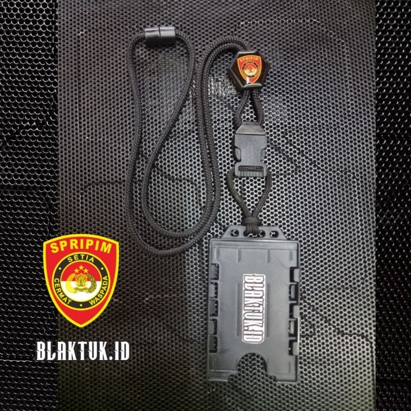 

Lanyard tactical holder id card Slide exagonal logo SPRIPIM POLRI