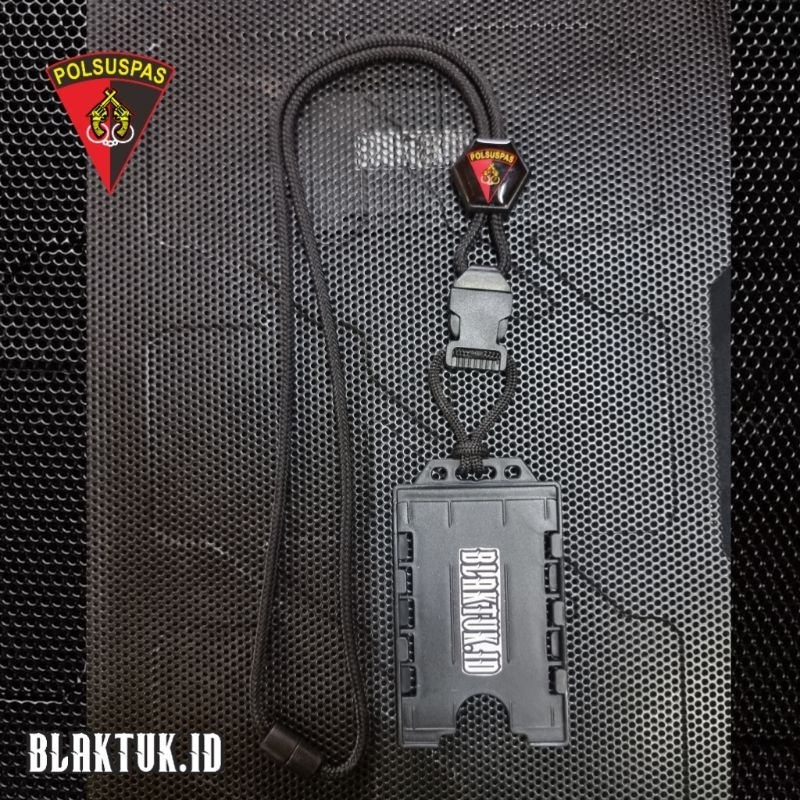 

Lanyard tactical holder id card Slide exagonal logo POLSUSPAS