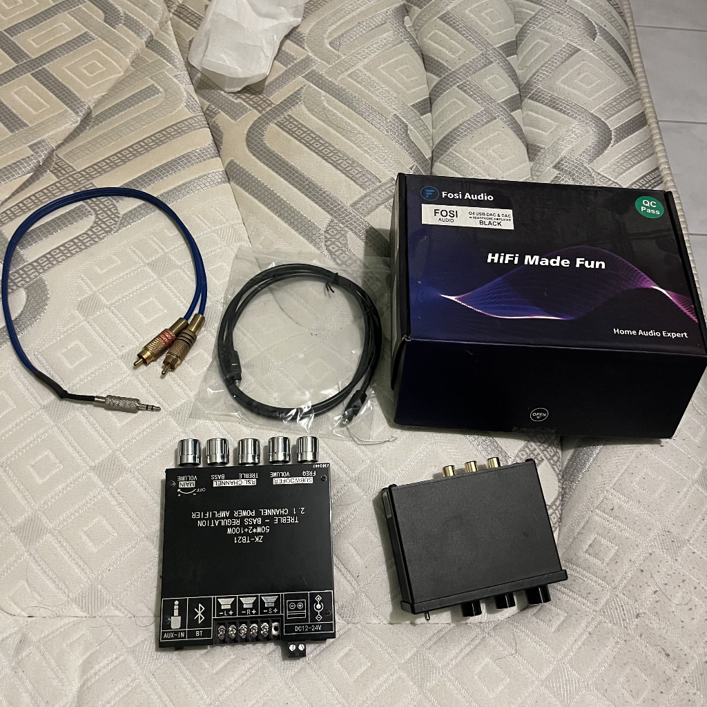 Fosi Audio Q4 DAC & Speaker TB21 Amplifier