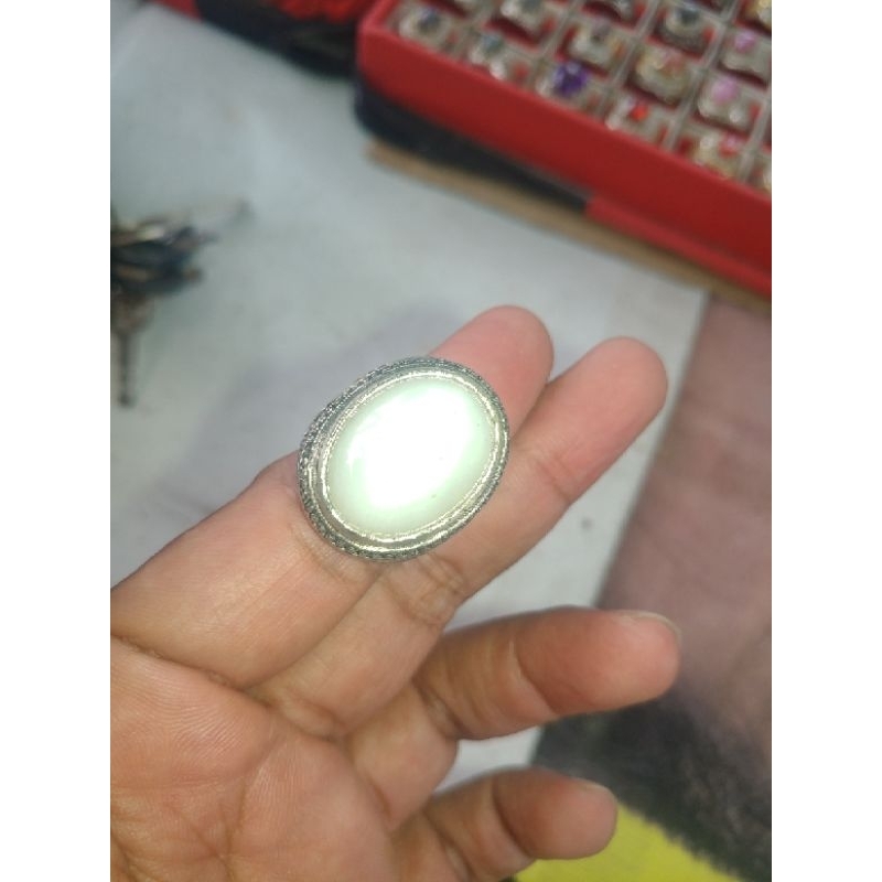 cincin batu biduri bulan asli natural srilanka