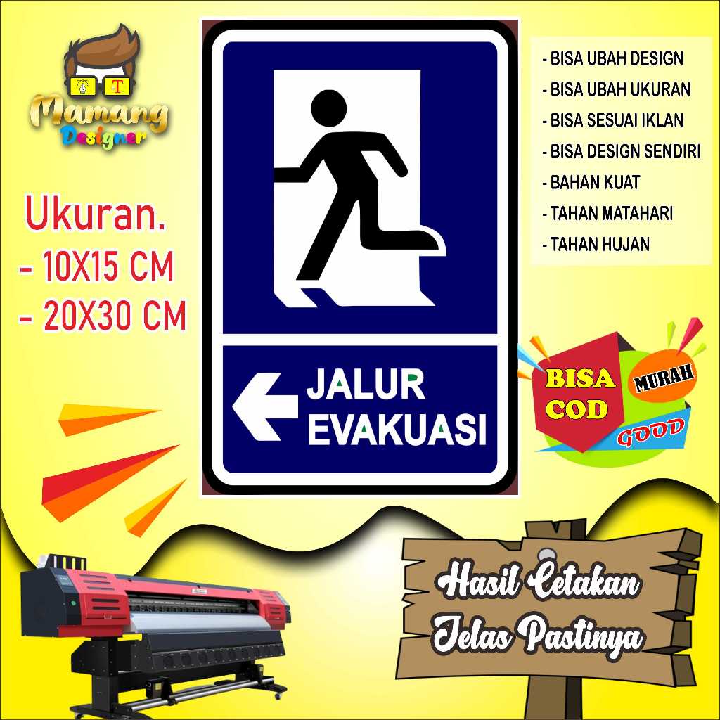 

Cetak Sticker Untuk Jalur Evakuasi Keren Hijau