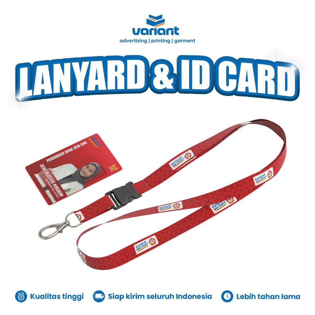

LANYARD ID CARD CUSTOM 2 CM DUA SISI - CETAK PRINTING SUBLIM UNTUK TALI GANTUNGAN ID CARD