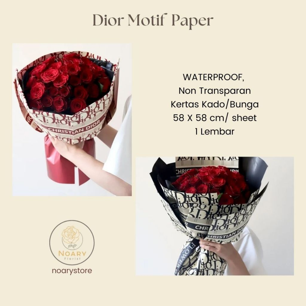 

DIOR MOTIF PAPER / Flower Wrapping / Cellophane