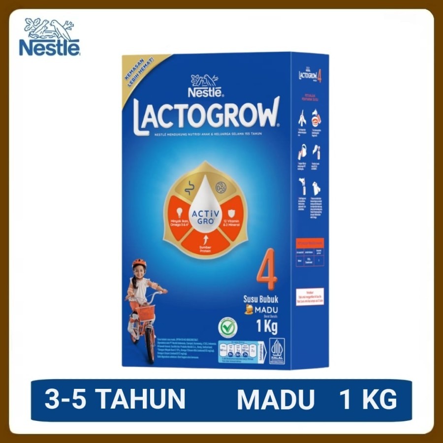 

Nestle LACTOGROW 4 Madu Vanila 1 KG Susu Box 1 KG Susu Anak Pertumbuhan