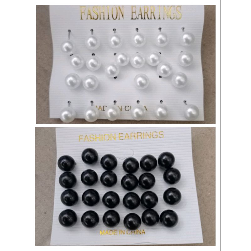 ANTIK GIWANG MUTIARA BESAR / ANTING MUTIARA ISI 24PCS