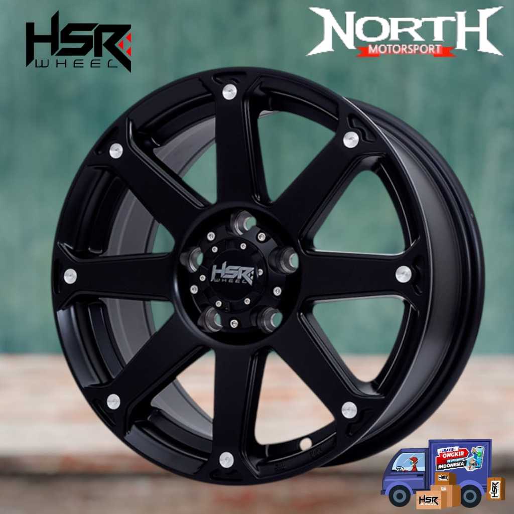 Velg mobil grandmax pickup ring 16 HSR JIPU Black tampilan semi offroad