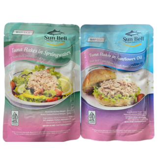 

SUN BELL Tuna Flakes in Sunflower Oil / Springwater 120g / Tuna Kemasan Sachet 120g