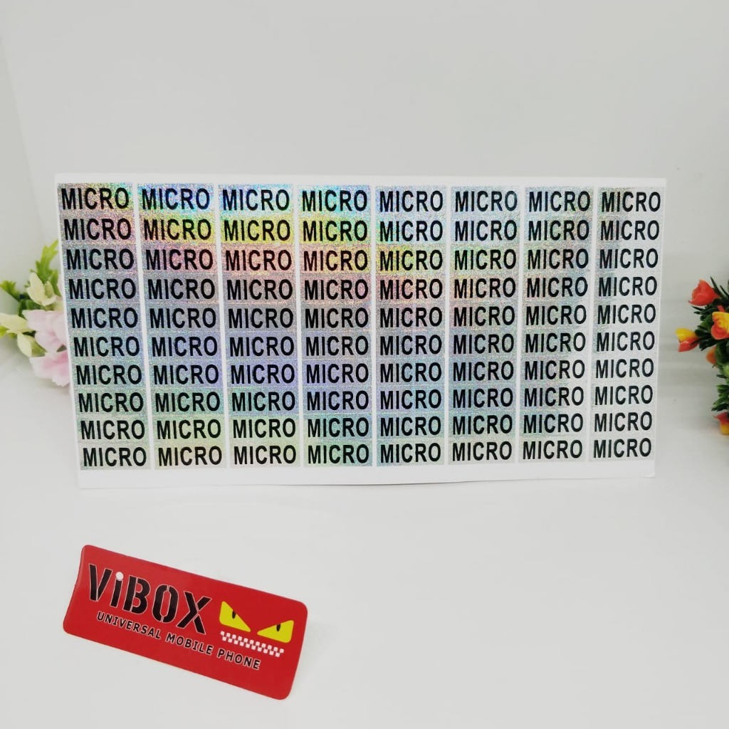 

Perlembar isi 80titik Stiker hologram premium ori buat charger ori micro [RSJ]