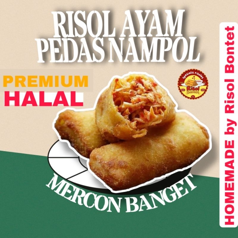 

Risol Premium Ayam Pedas / Risol Smoked Beef Spicy Isi 4/8 Pcs