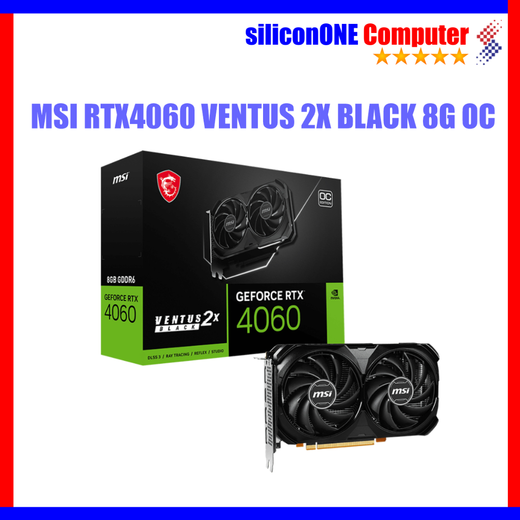 MSI RTX4060 VENTUS 2X BLACK 8G OC RTX 4060 8GB