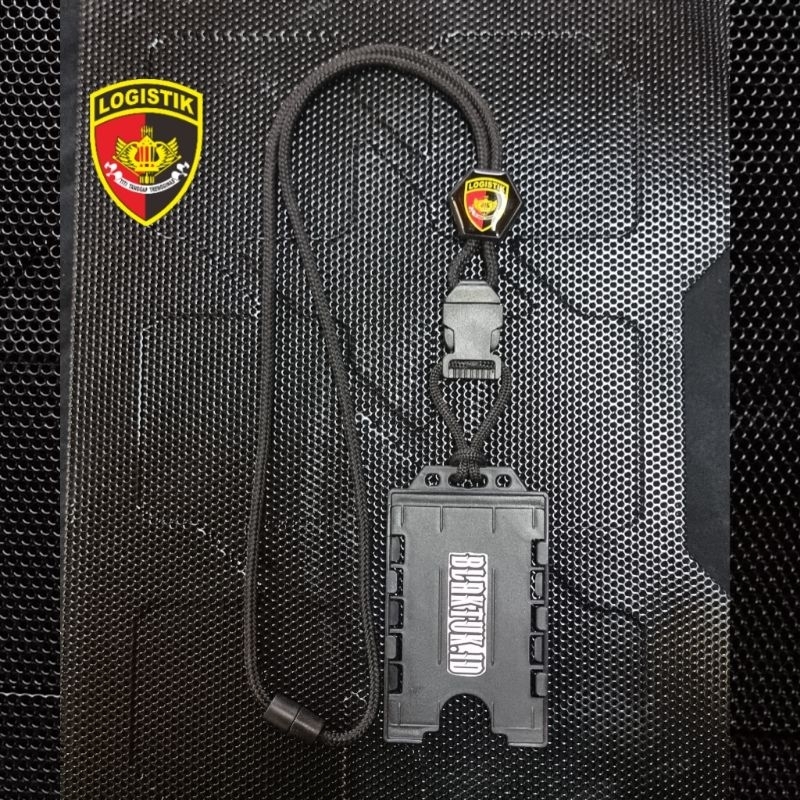 

Lanyard tactical holder id card Slide exagonal logo LOGISTIK POLRI
