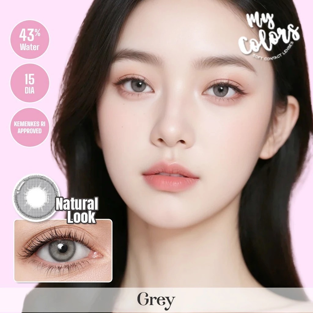 SOFTLENS MY COLOR GREY ( NORMAL S/D 6.00 ) BIG EYES 15.0 MM