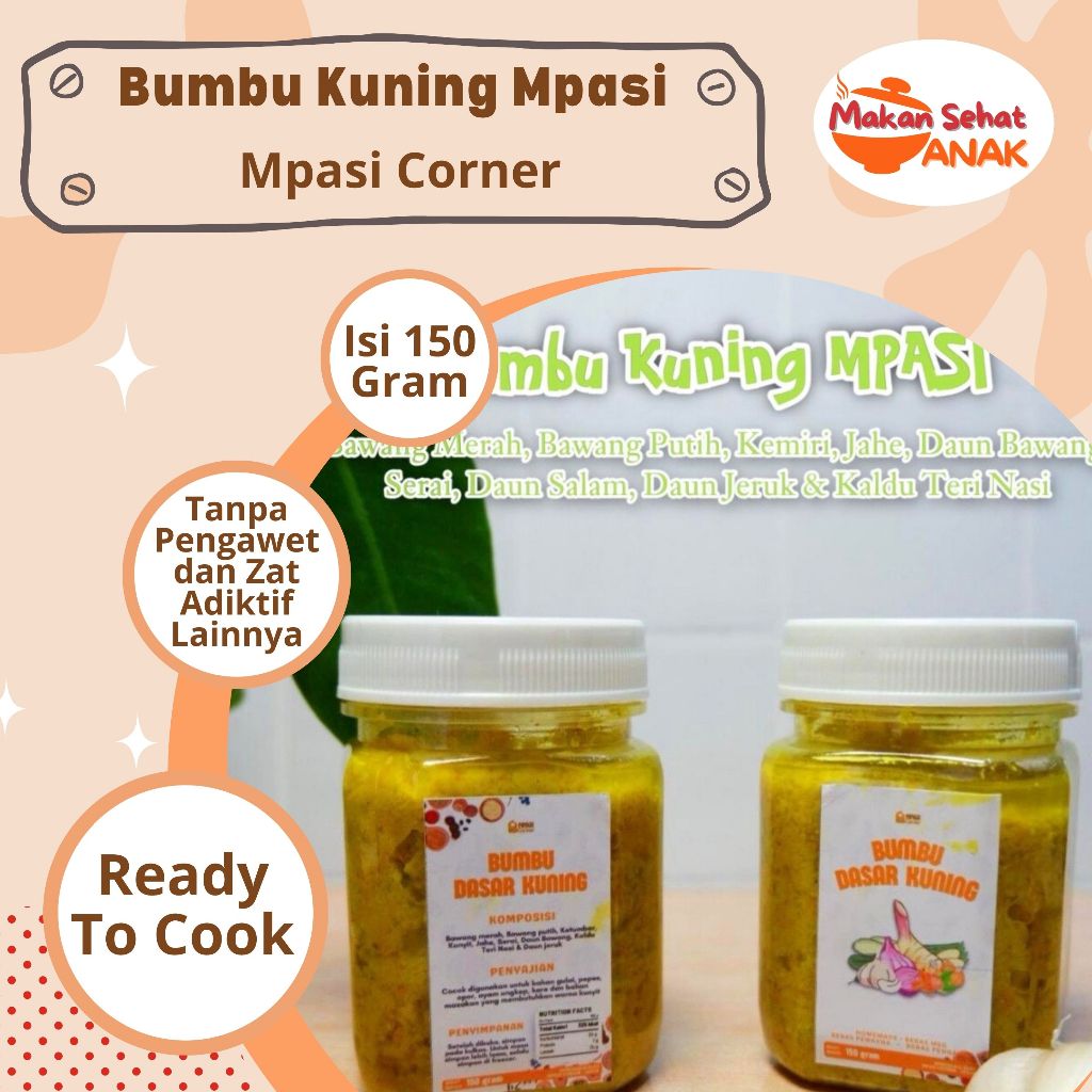 

Mpasi Corner Bumbu Dasar Mpasi, Bumbu Putih/ Bumbu Kuning By Makan Sehat Anak