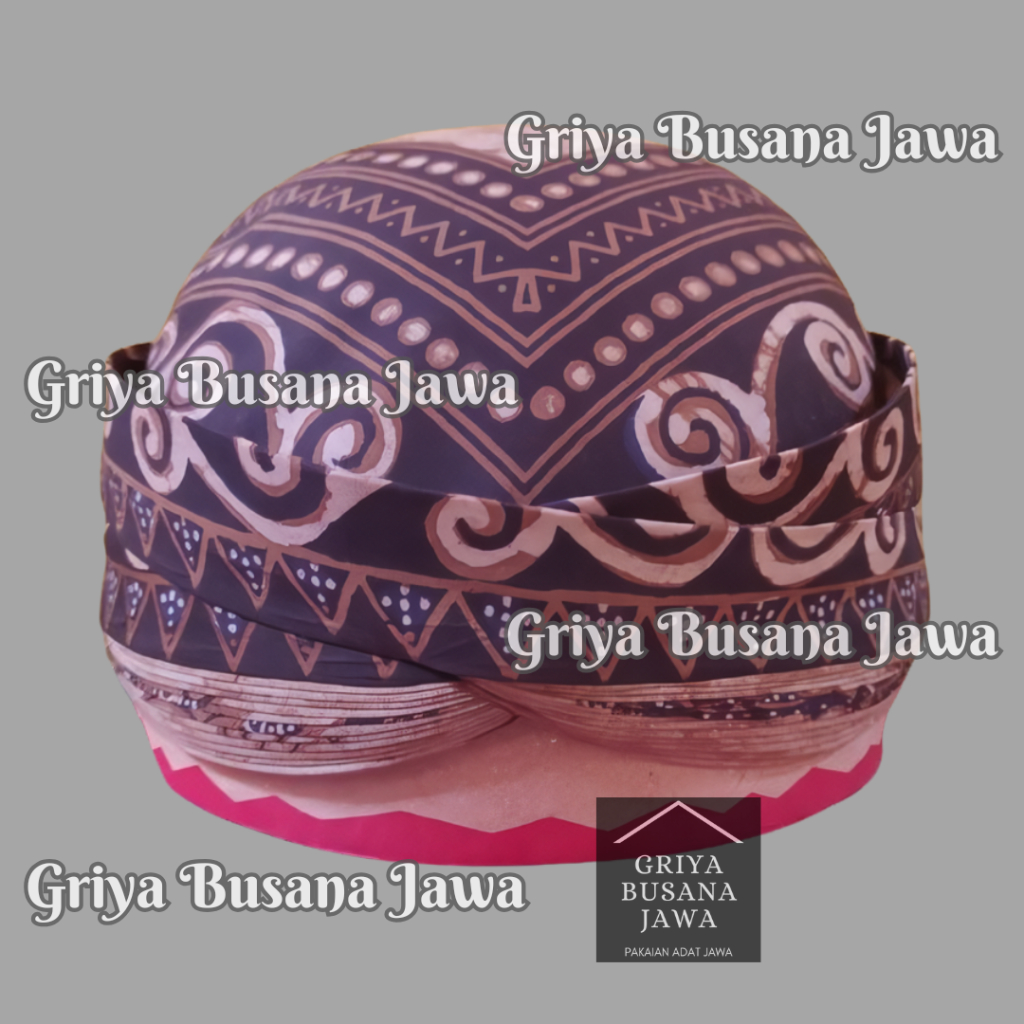 Blangkon Solo Kasatriyan Alusan Batik Kombinasi