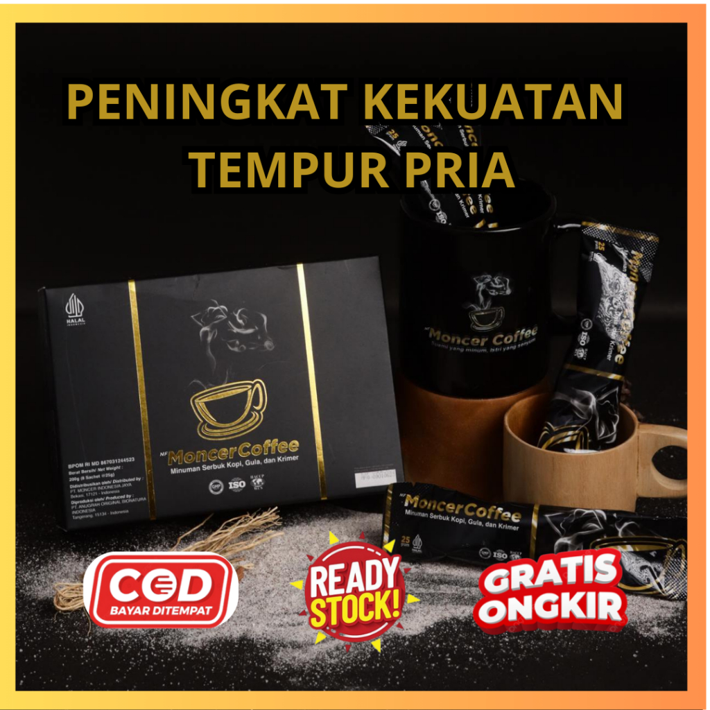 MOONCEER COFFEE ORIGINAL l KOPI PENINGKAT KEKUATAN TEMPUR PRIA JAWARA TERLARIS BPOM HALAL ORIGINAL