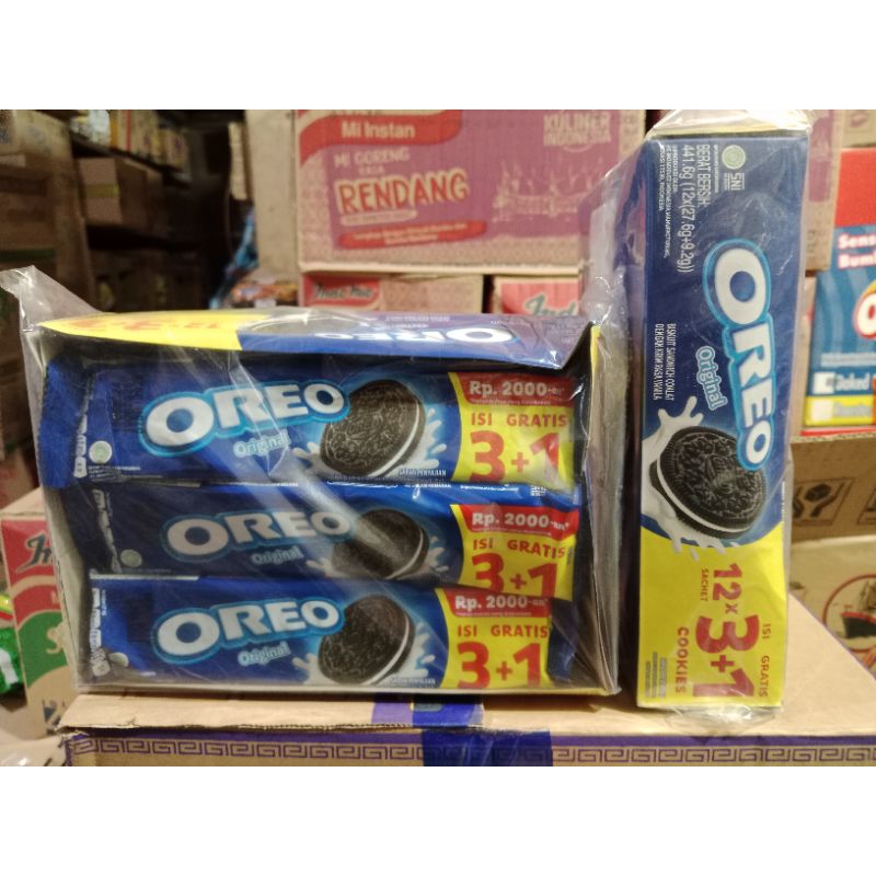 

OREO Biskuit Box isi (3+1) isi 12pcs Rasa original