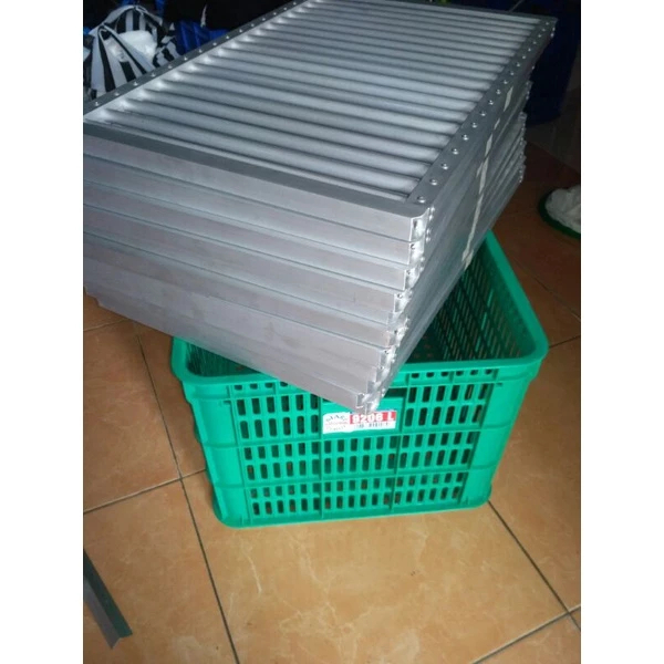 Bak Sortir lele Keranjang Biru Muda Alat Sortir ikan lele Alumunium pengganti ember sortir lele belu