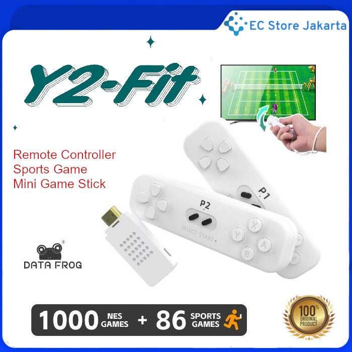 DATA FROG Y2 Fit Retro Game Console TV Somatosensory Wireless 4K Konsol Game Penginderaan Gerak