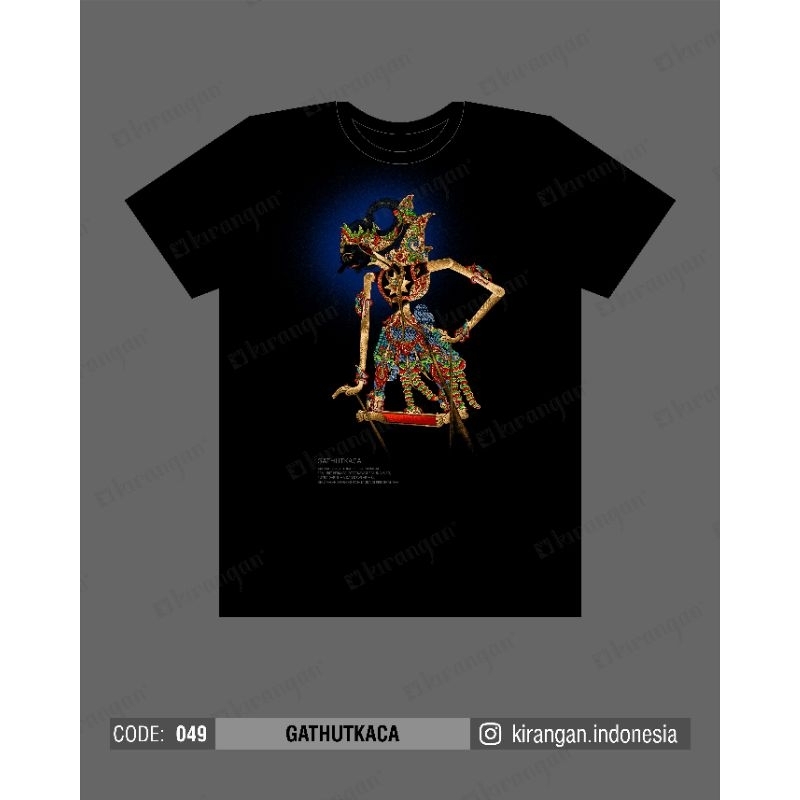 Kaos Kirangan Tradisional Wayang Gatotkaca