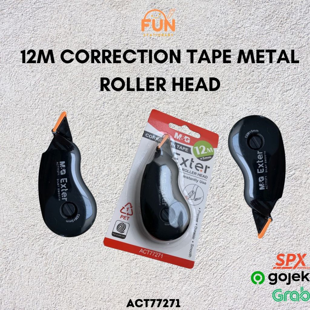 

12M CORRECTION TAPE METAL ROLLER HEAD