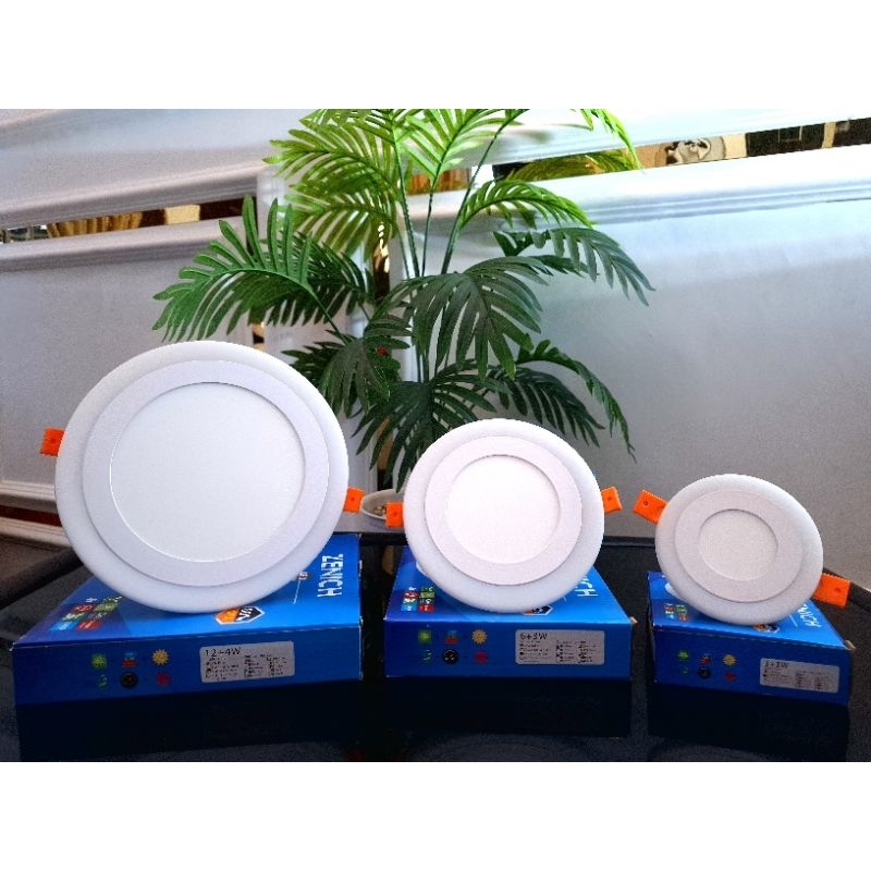 Lampu Zenich LED Panel|Lampu Murah Merk Zenich/ Bulat 2 Warna|White+Blue/Super Terang|Zenich|SNI