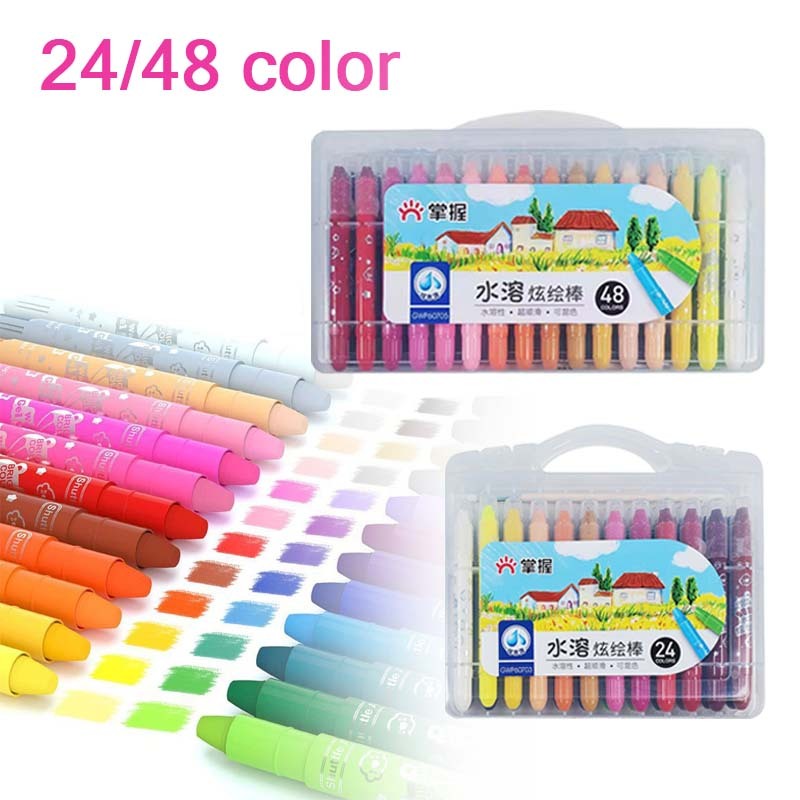 

Water Soluble Crayons Krayon Larut Dalam Air Krayon Pegang 24/48 Mata Sedang Water Soluble Crayon Krayon Lembut