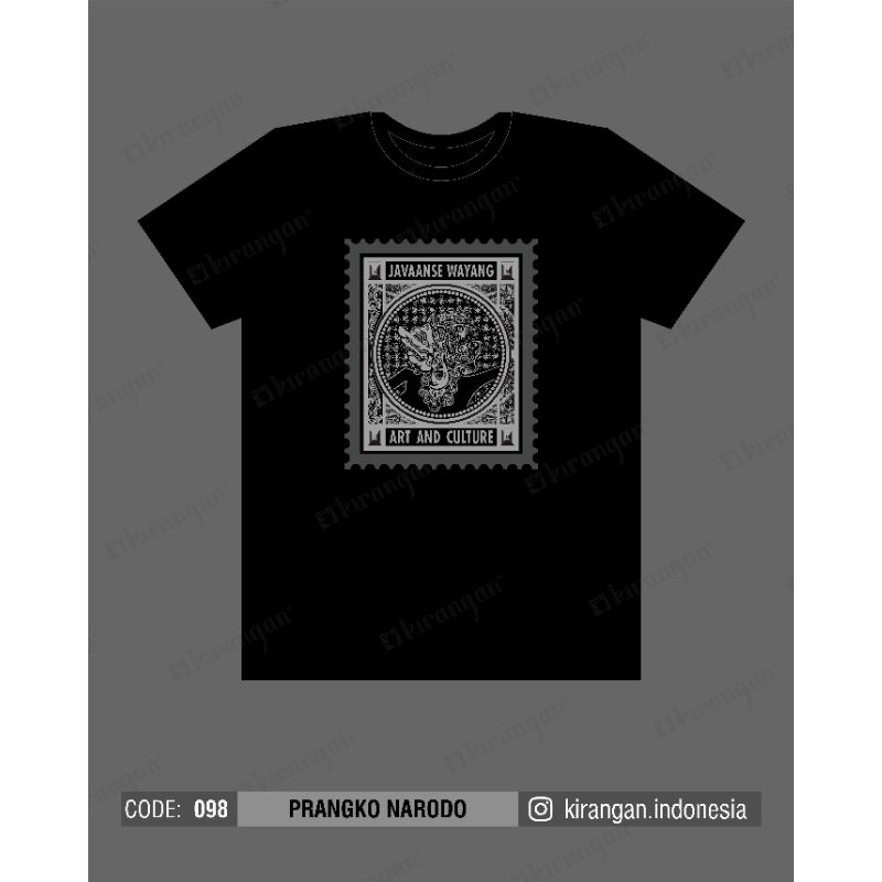 Kaos Kirangan Tradisional Wayang Perangko Narodo