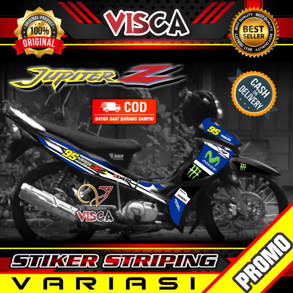 Stiker Striping Jupiter Z Burhan - Stiker Striping Jupiter Z Lama Variasi Movistar