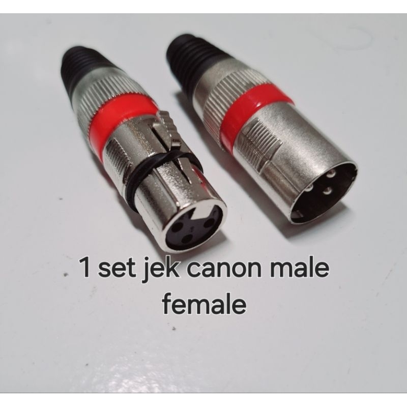 1 Set Jek Mic xlr canon male + jek xlr canon female NEW