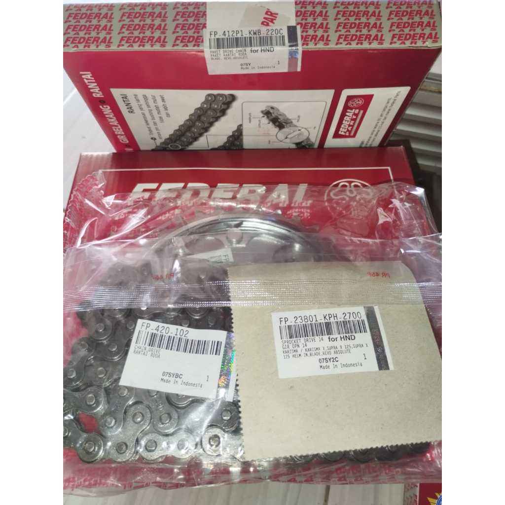 GEAR SET GIR SET HONDA BLADE / REVO LAMA ORIGINAL FEDERAL PARTS KWW