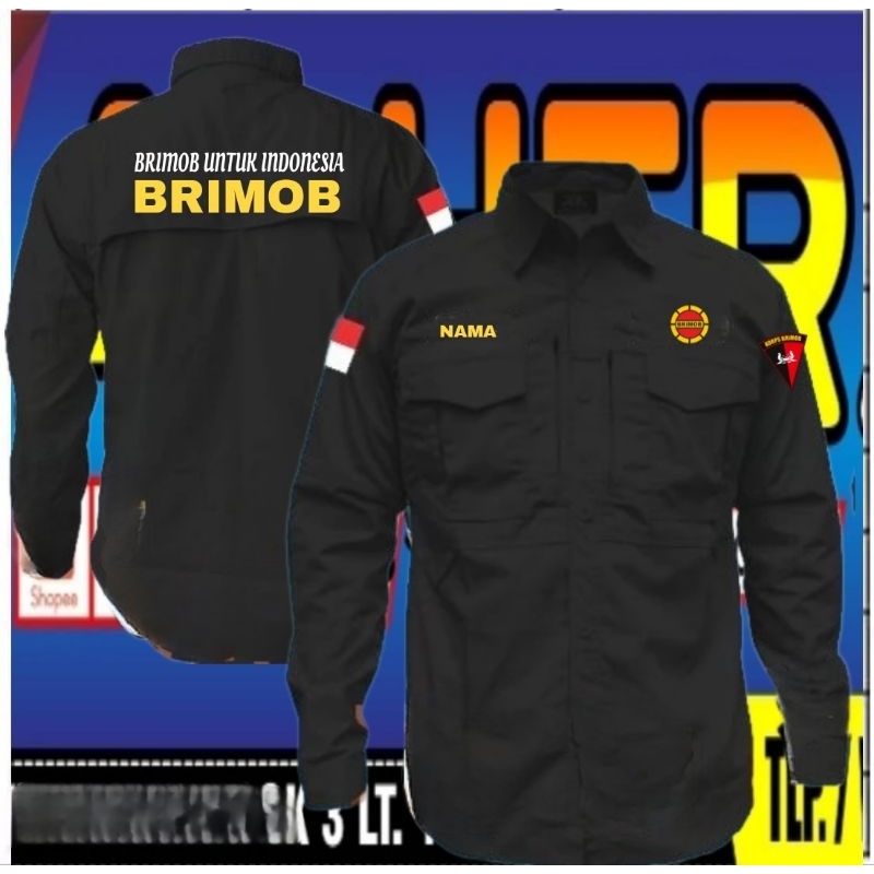 Kemeja tactical brimob kemeja BRIMOB baju Brimob seragam Brimob Pdh Brimob Pdl Brimob kemeja kerja B